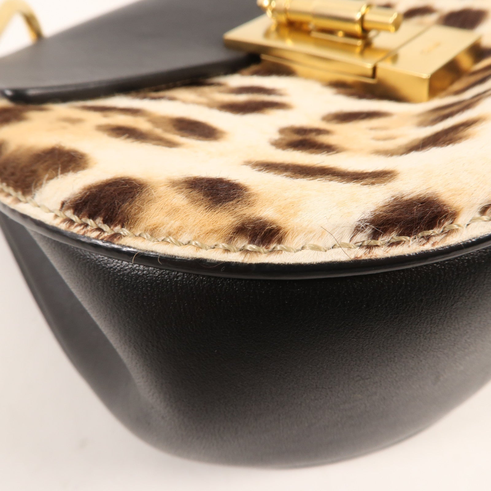 Chloe 馬毛Chain Shoulder金扣鏈帶肩背袋