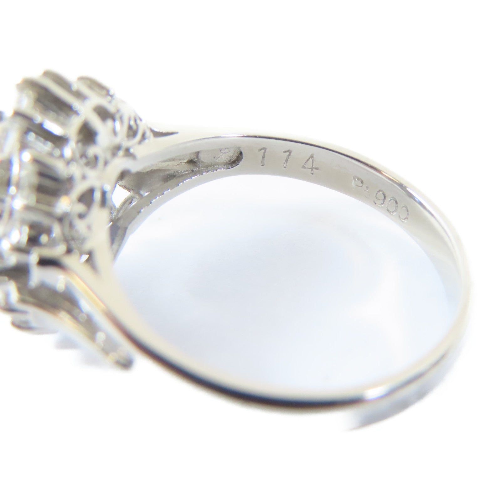 JEWELRY PT900鉑金Sapphire/Diamond Ring 1.14ct藍寶石/0.51ct鑽石戒指US#4