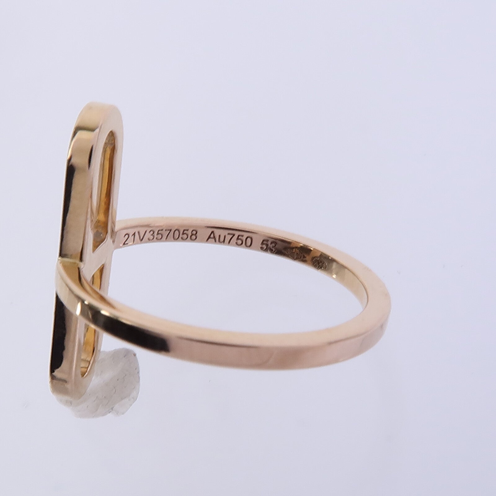 HERMES 18K玫瑰金Chaine D'ancre戒指