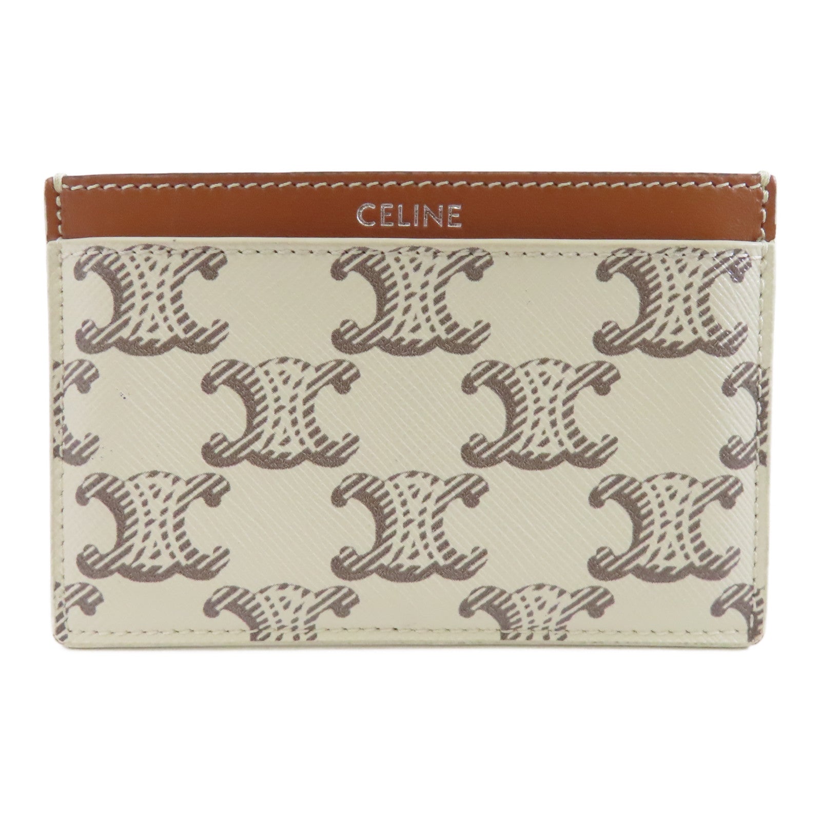 CELINE 塗層帆布Card Case卡片套米色