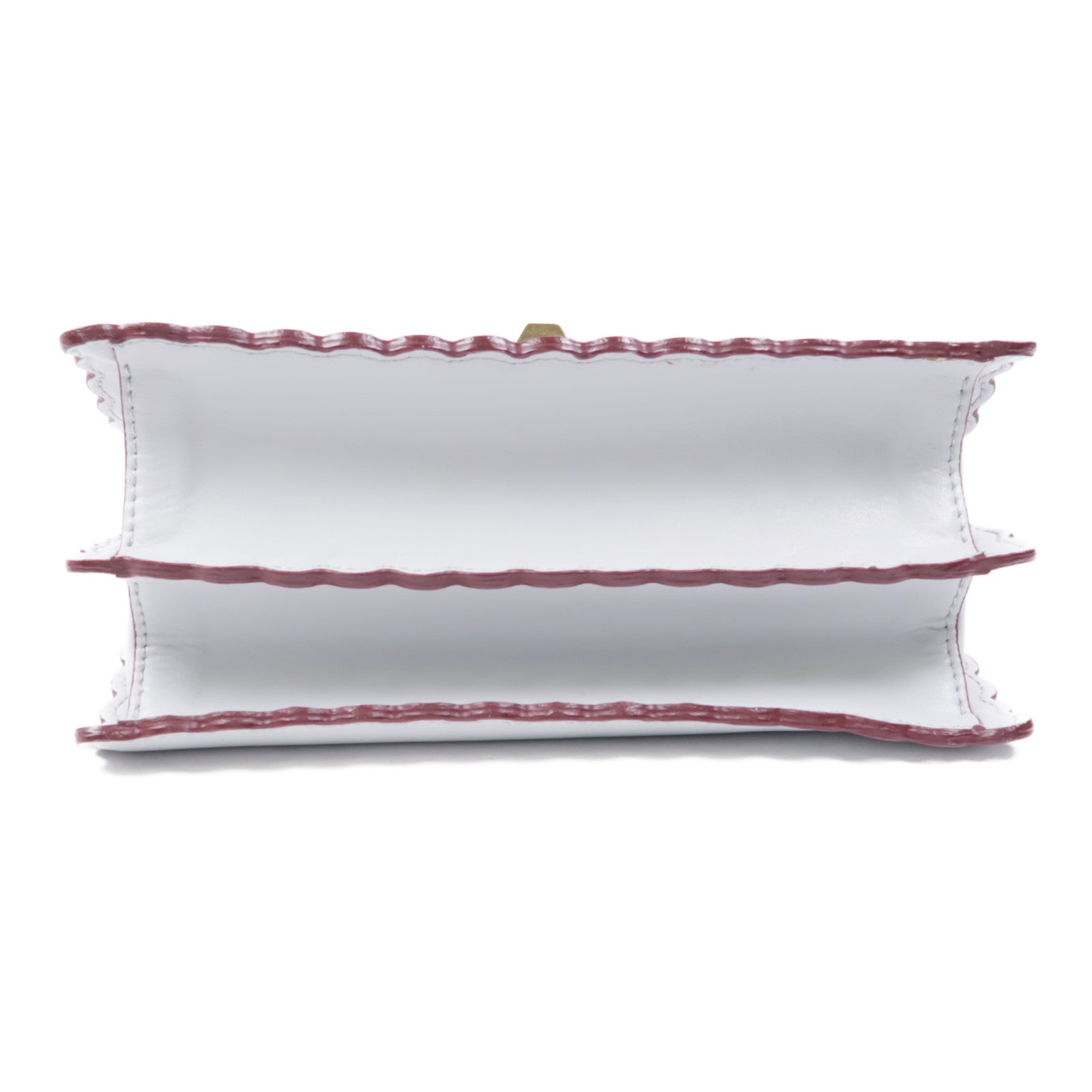 FENDI GHW Chain Shoulder Bag Calfskin Leather 8M0381 Grey