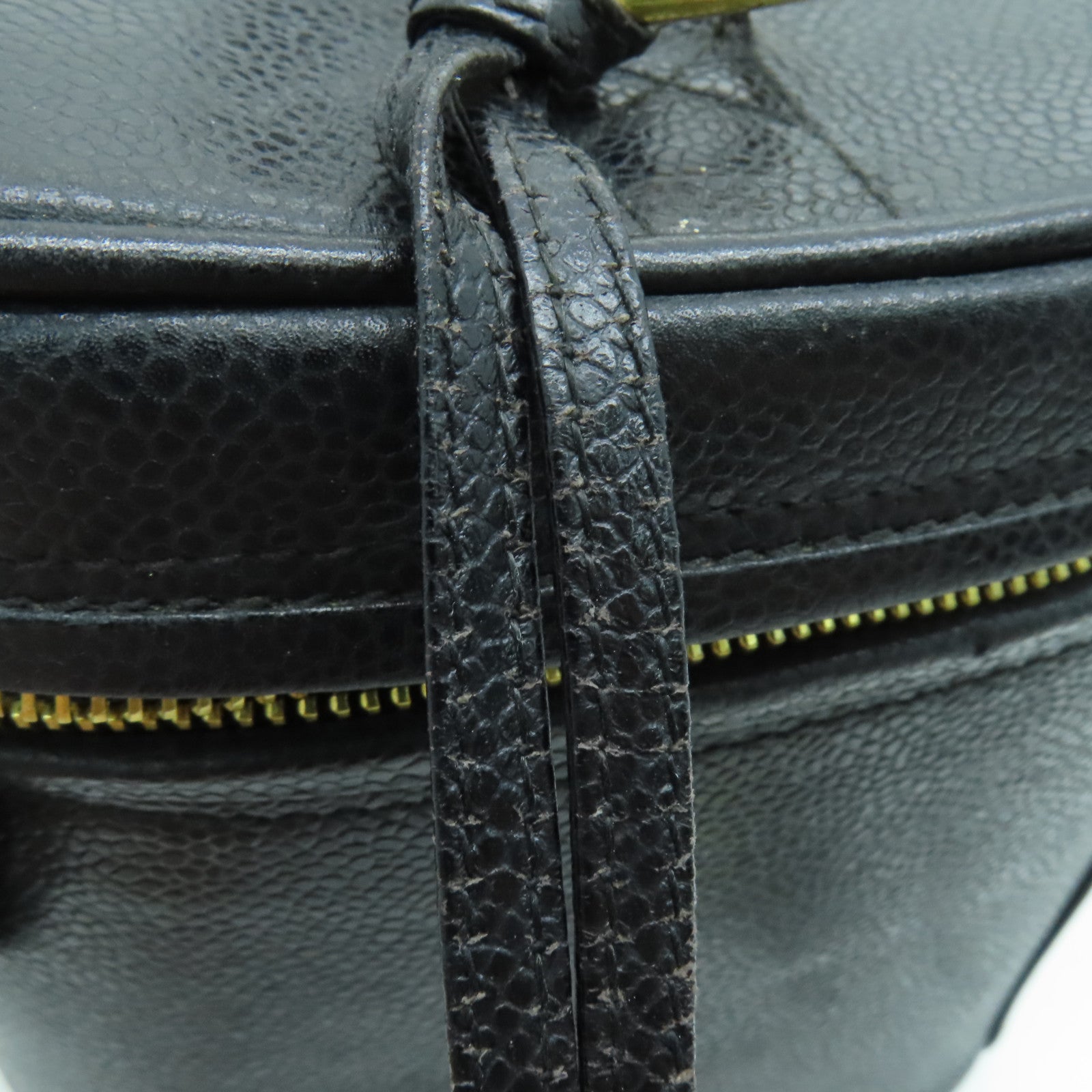 CHANEL 【清倉大減價】牛皮皮革Vintage Bag金扣手挽肩背兩用袋黑色