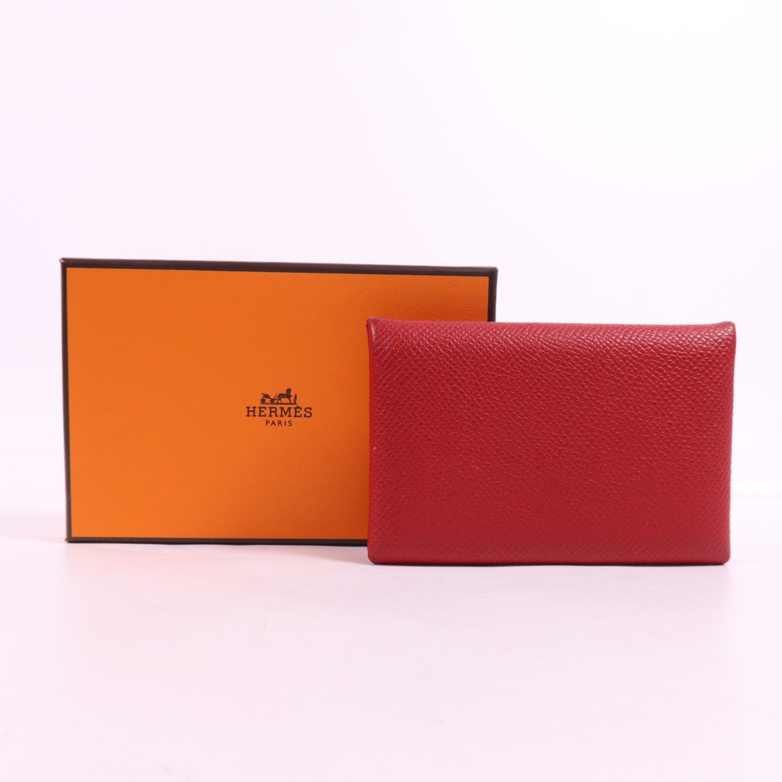 HERMES Epsom皮革Card Holder銀扣卡片套