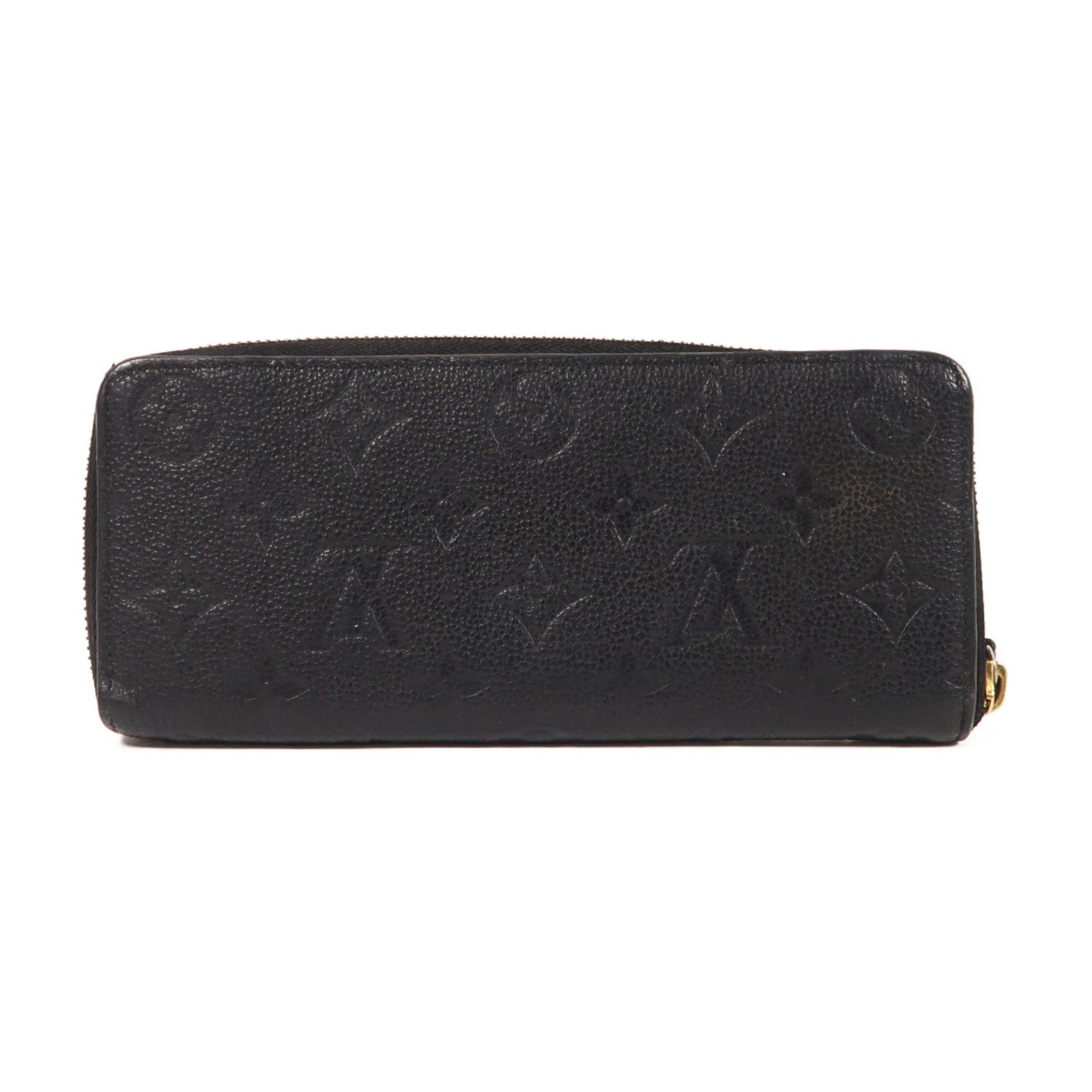 LOUIS VUITTON Monogram Empreinte Clemence Wallet金扣拉鏈長錢包