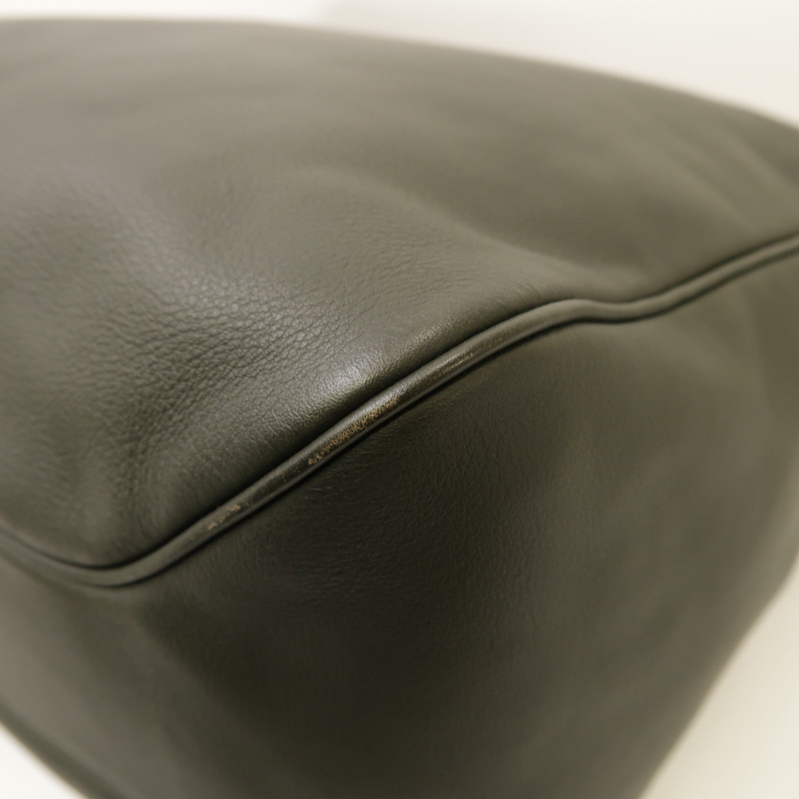HERMES 【激減優惠】Evercolor皮革Shoulder Bag銀扣肩背袋深綠色