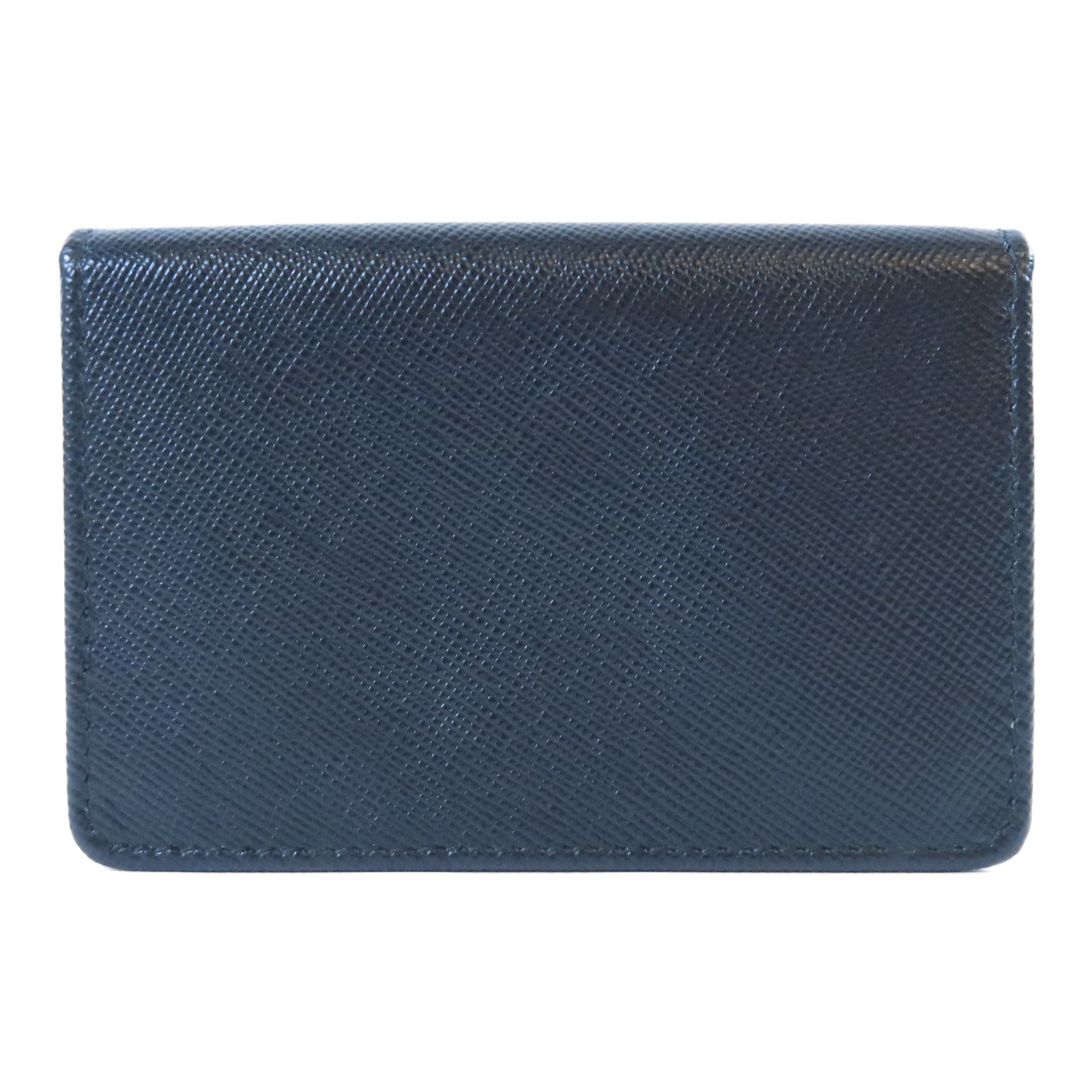 PRADA 【激減優惠】牛皮皮革Card Case金扣卡片套黑色