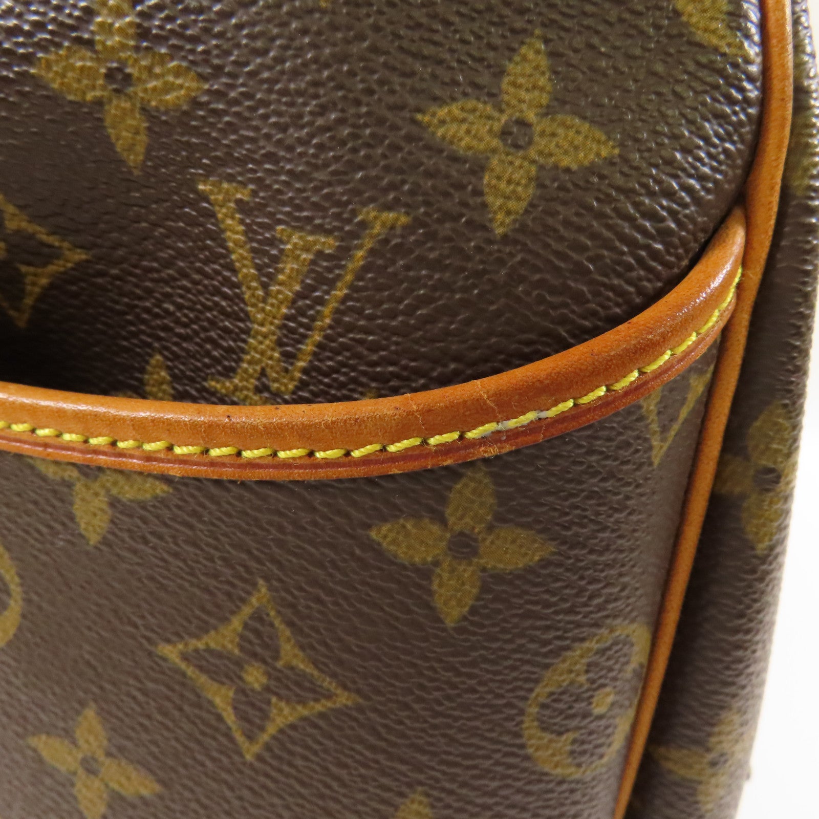 LOUIS VUITTON【激減優惠】 Monogram Deauville金扣手挽袋棕色