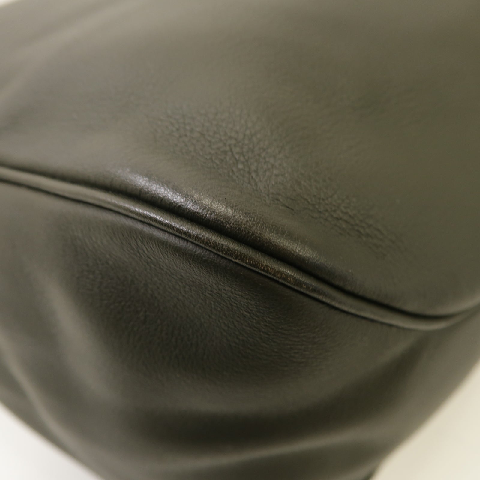 HERMES 【激減優惠】Evercolor皮革Shoulder Bag銀扣肩背袋深綠色