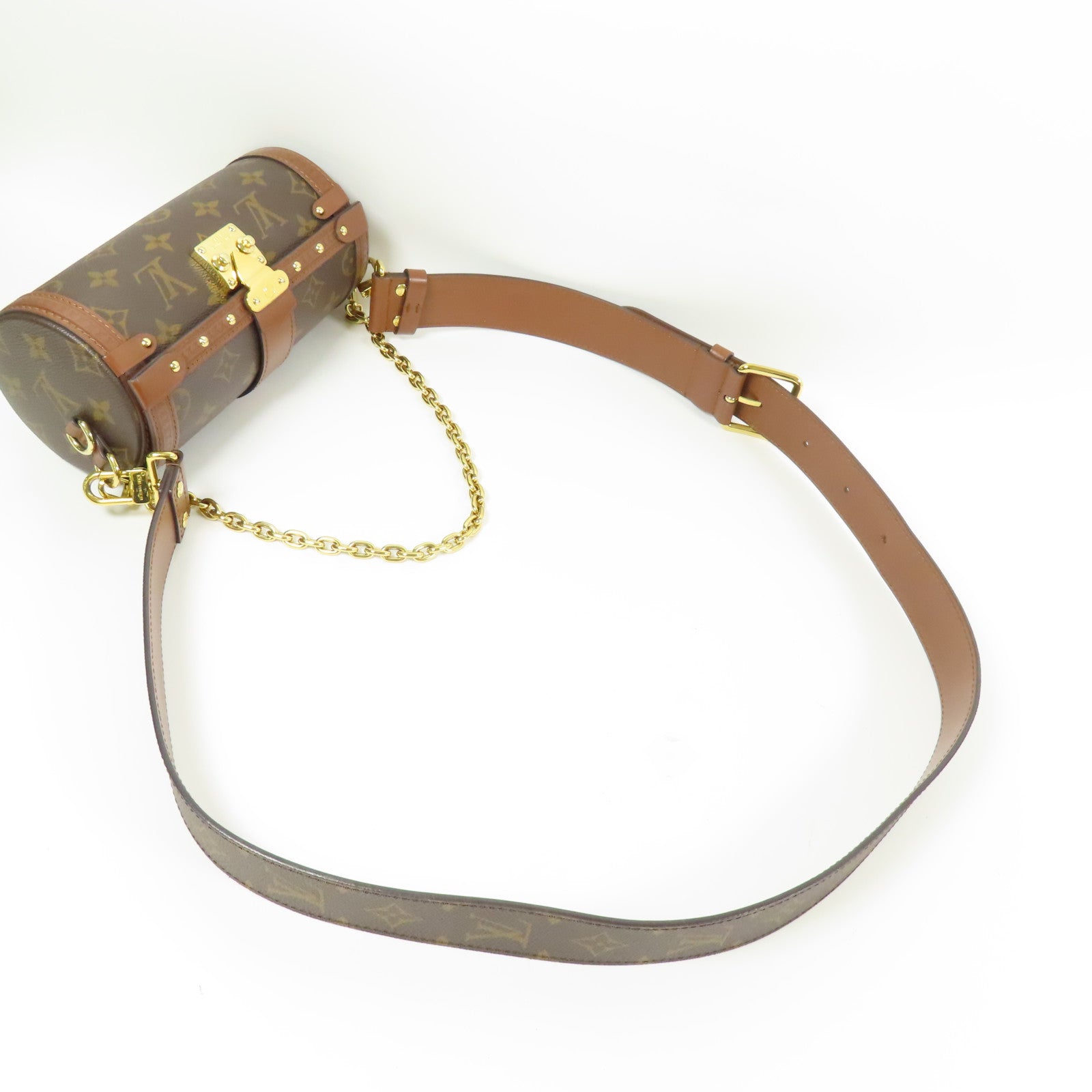 LOUIS VUITTON LV GHW Papillon Trunk 2way Shoulder Bag M57835 Monogram Brown