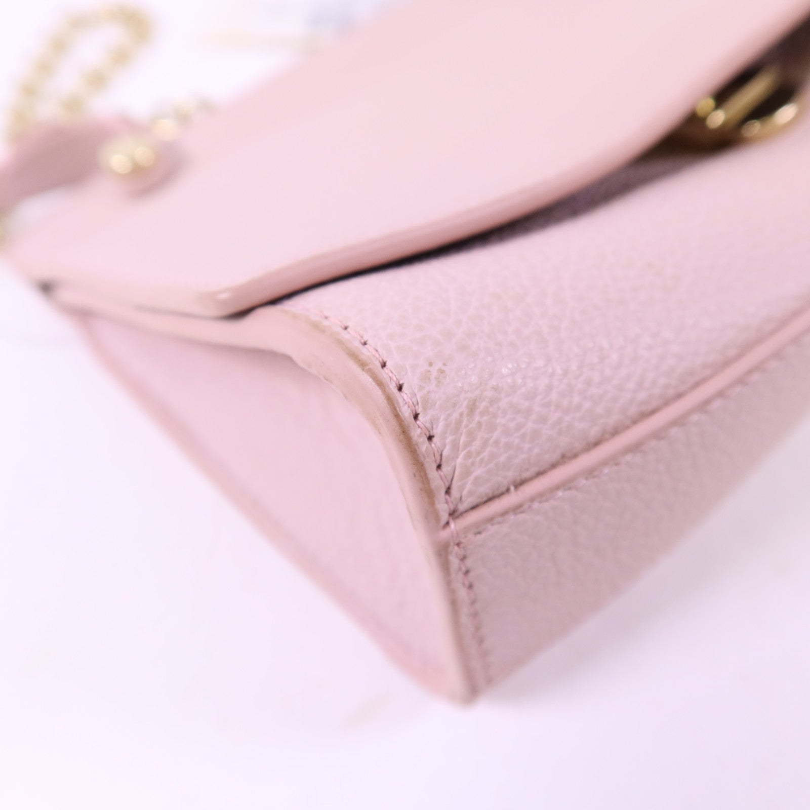 Furla 牛皮皮革Chain Shoulder Bag金扣鏈帶肩背袋