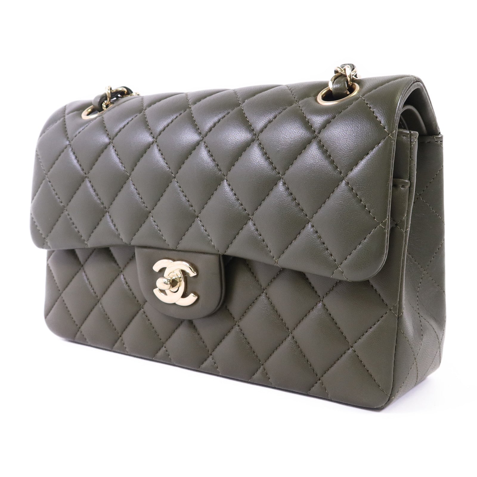 CHANEL 羊皮皮革Classic 23金扣鏈帶肩背袋
