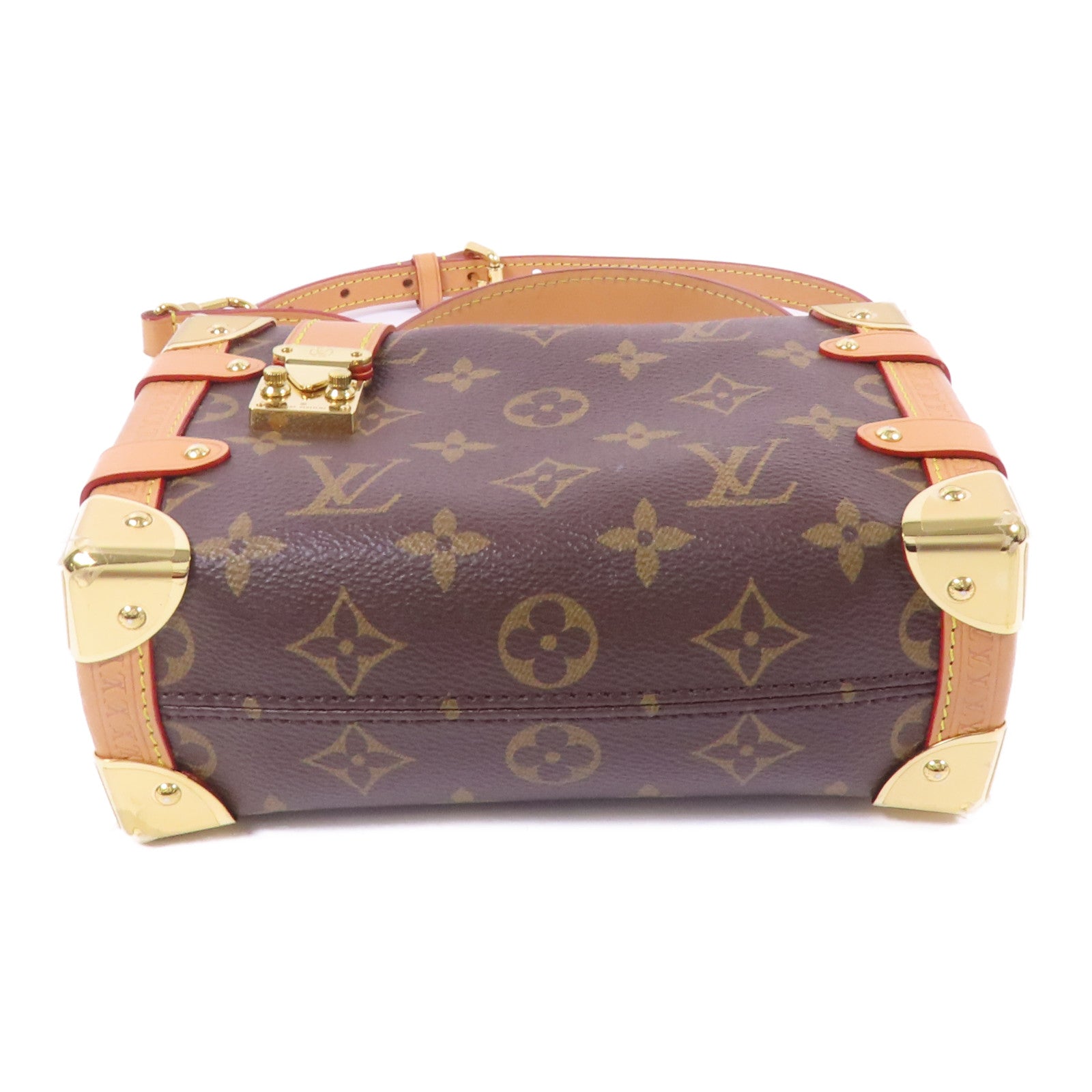 LOUIS VUITTON Monogram Side Trunk PM金扣手挽肩背兩用袋