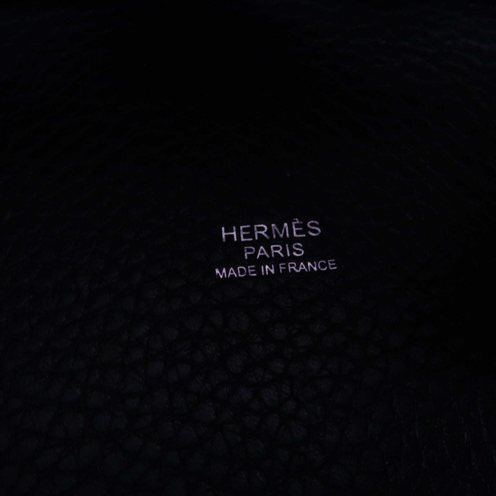HERMES Clemence皮革Picotin MM手挽袋Noir