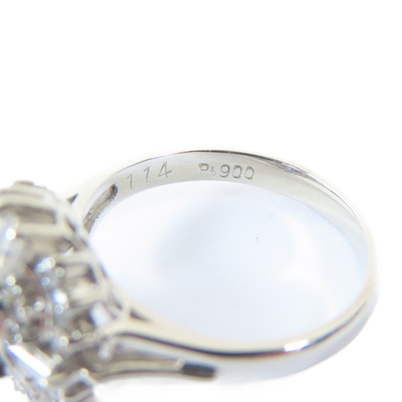 JEWELRY PT900鉑金Sapphire/Diamond Ring 1.14ct藍寶石/0.51ct鑽石戒指US#4