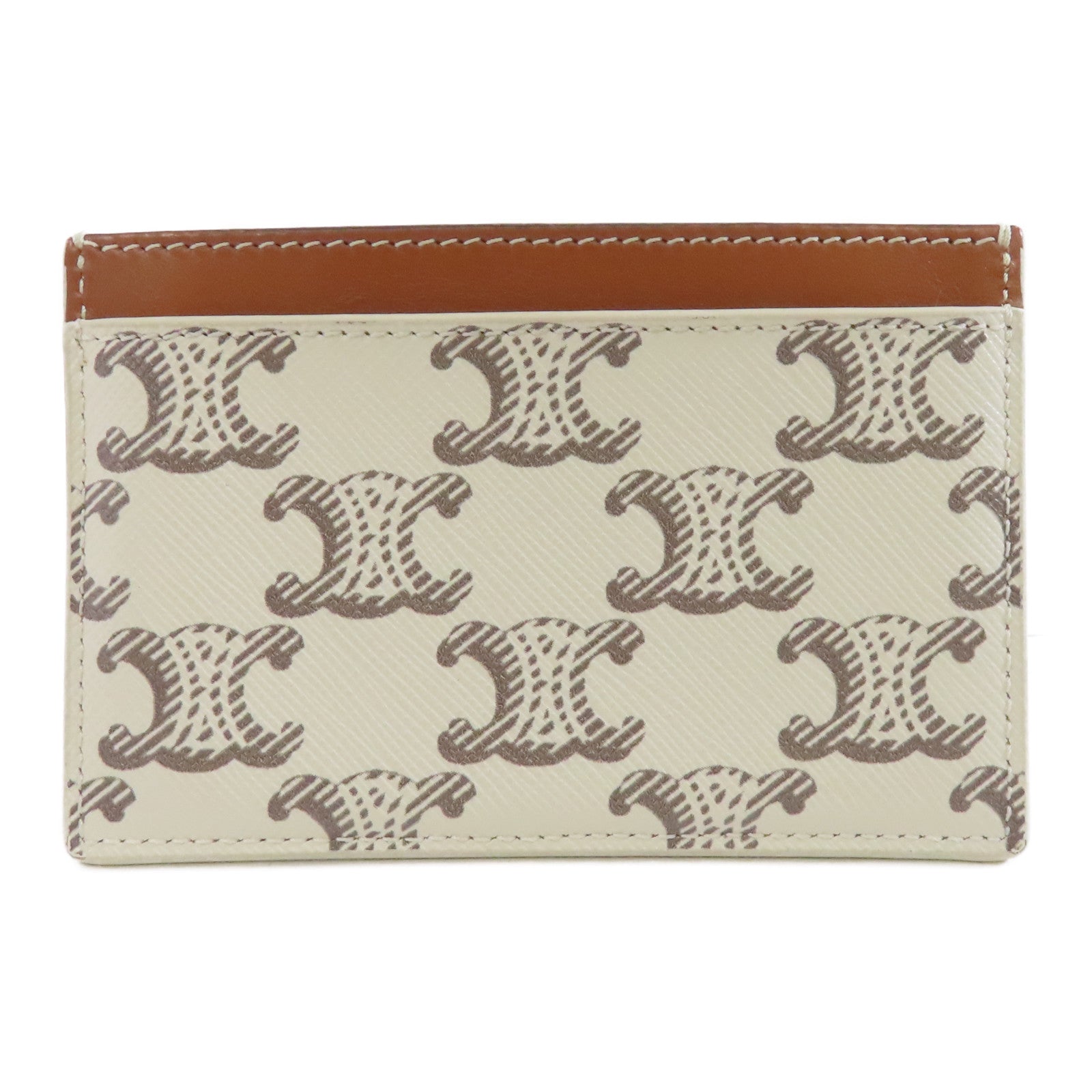 CELINE 塗層帆布Card Case卡片套米色