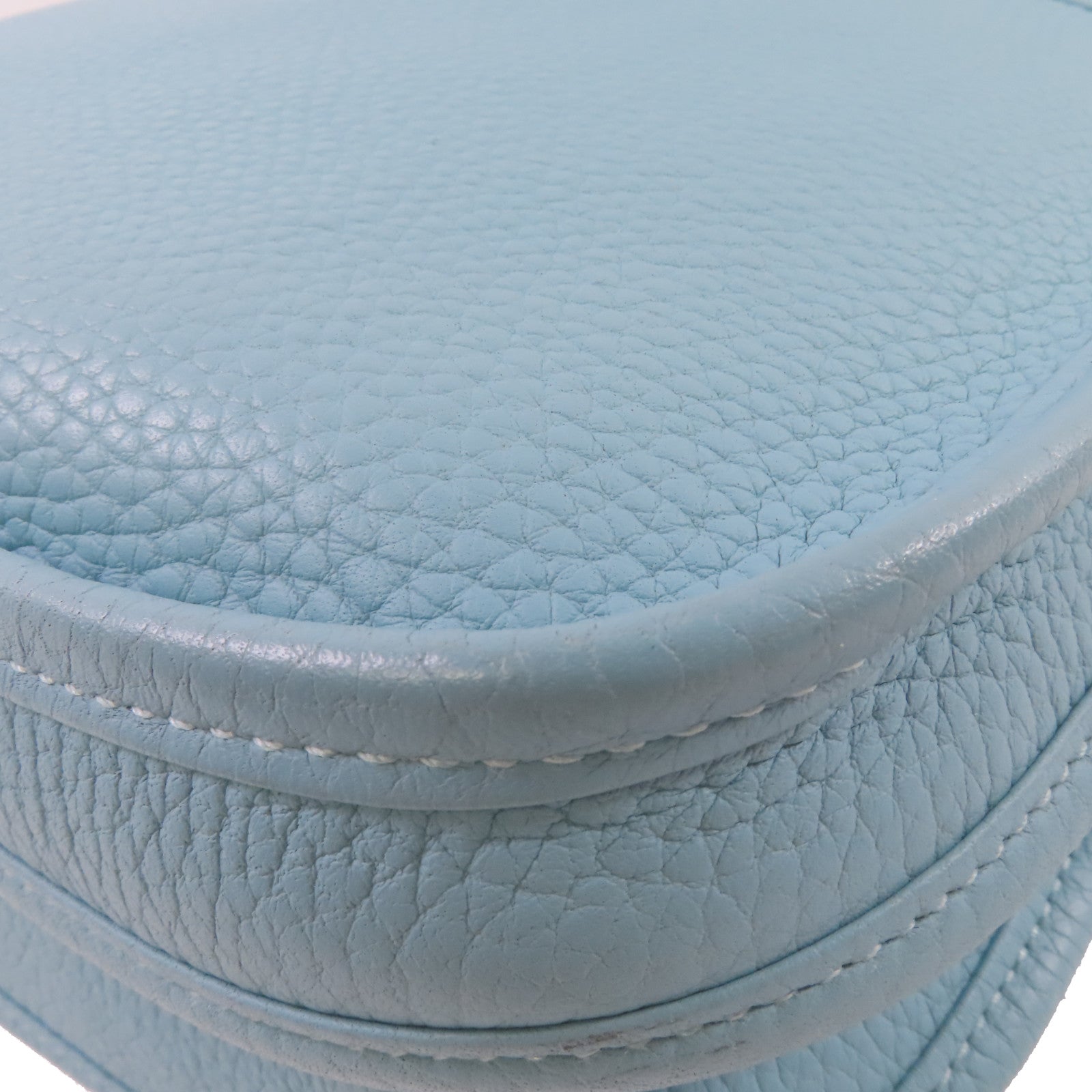 HERMES Clemence皮革Evelyne GM Shoulder Bag銀扣肩背袋Bleu Atoll/潟湖藍色