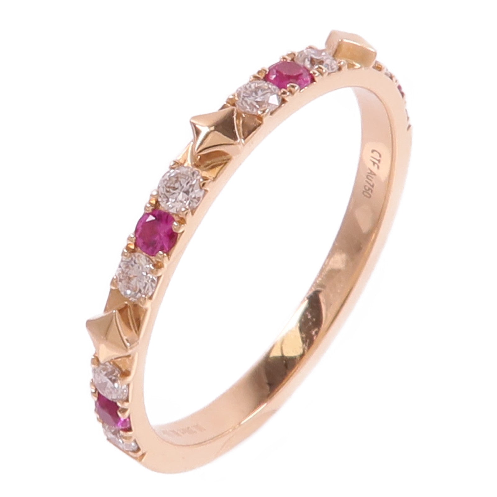 JEWELRY 18K玫瑰金Ruby Ring紅寶石/鑽石戒指