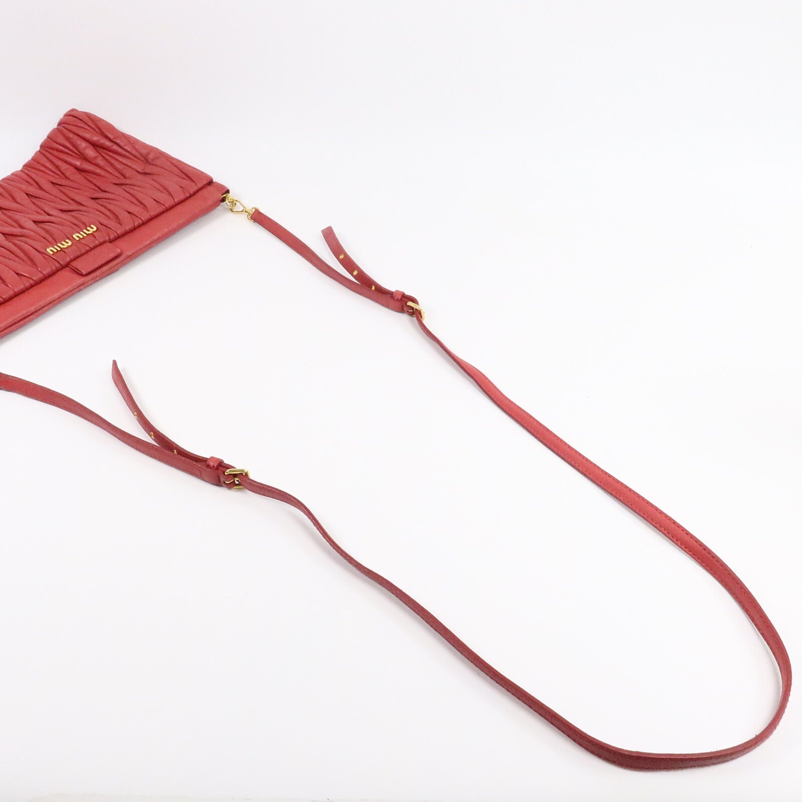 Miu Miu 羊皮皮革Shoulder Clutch Bag肩背袋
