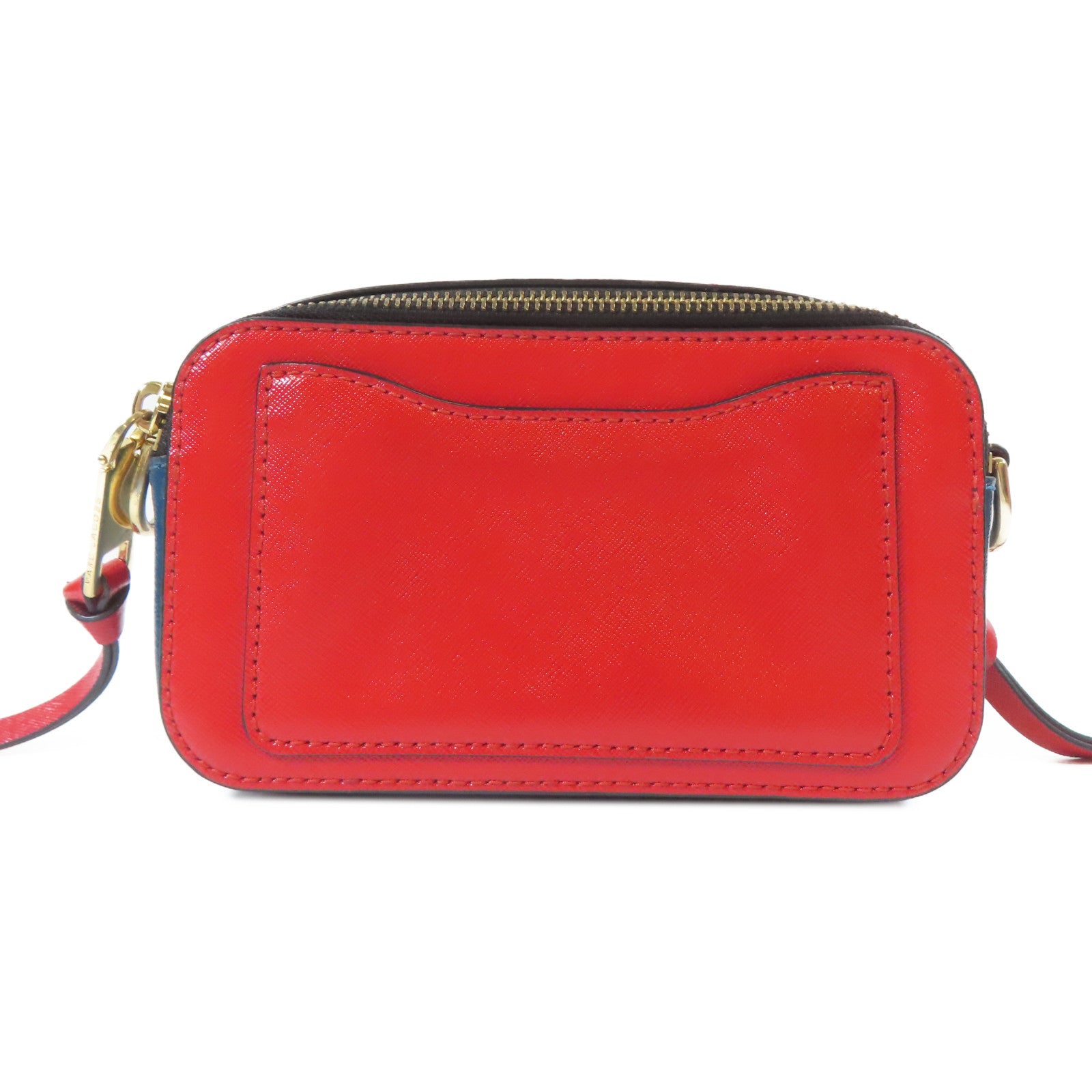 MARC JACOBS 牛皮皮革Shoulder Bag金扣肩背袋紅色/藍色/紫紅色