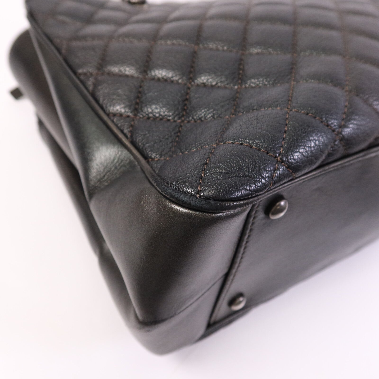 CHANEL 牛皮皮革Chain Shoulder Bag銀扣鏈帶肩背袋
