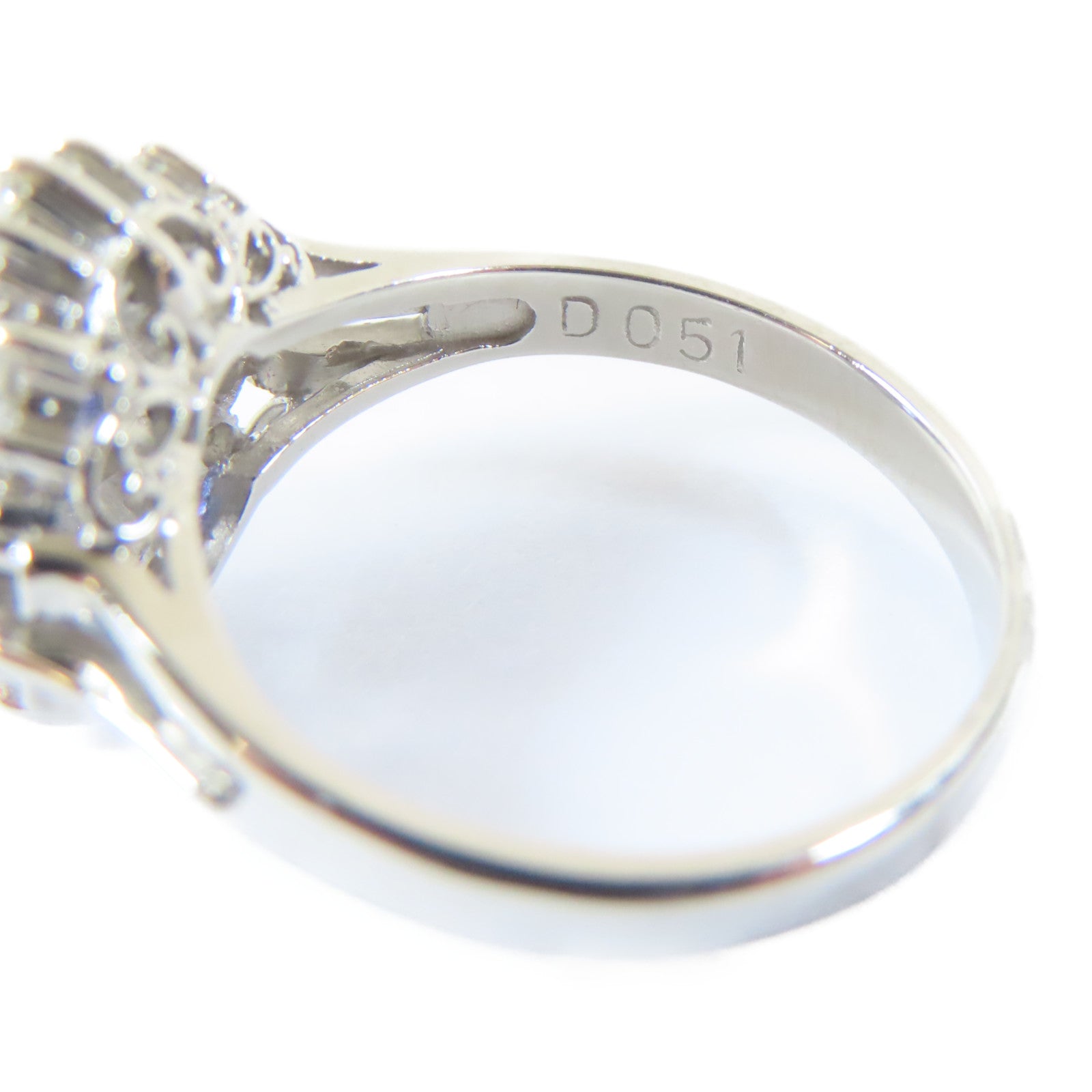 JEWELRY PT900鉑金Sapphire/Diamond Ring 1.14ct藍寶石/0.51ct鑽石戒指US#4