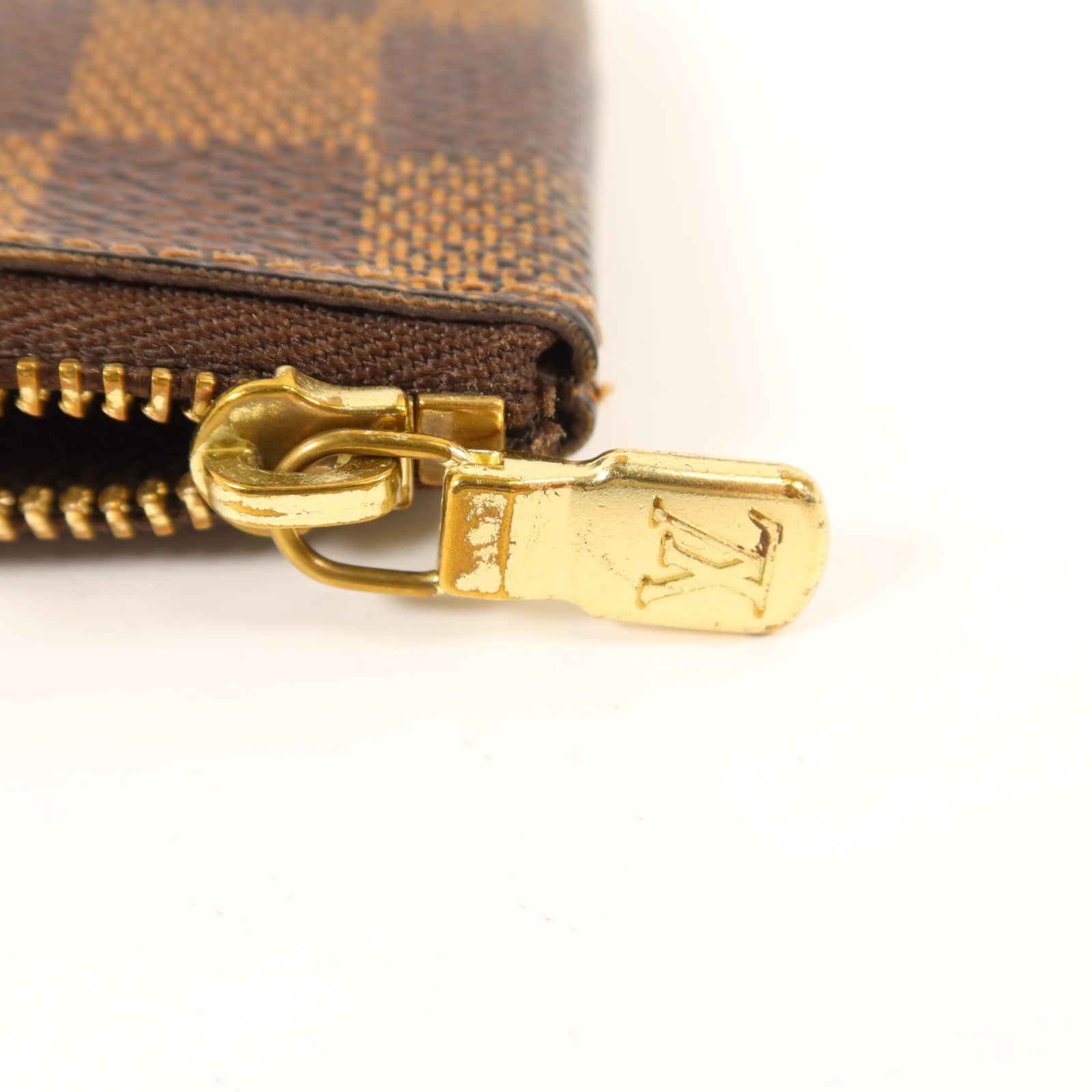 LOUIS VUITTON Damier Pochette Cles金扣零錢包