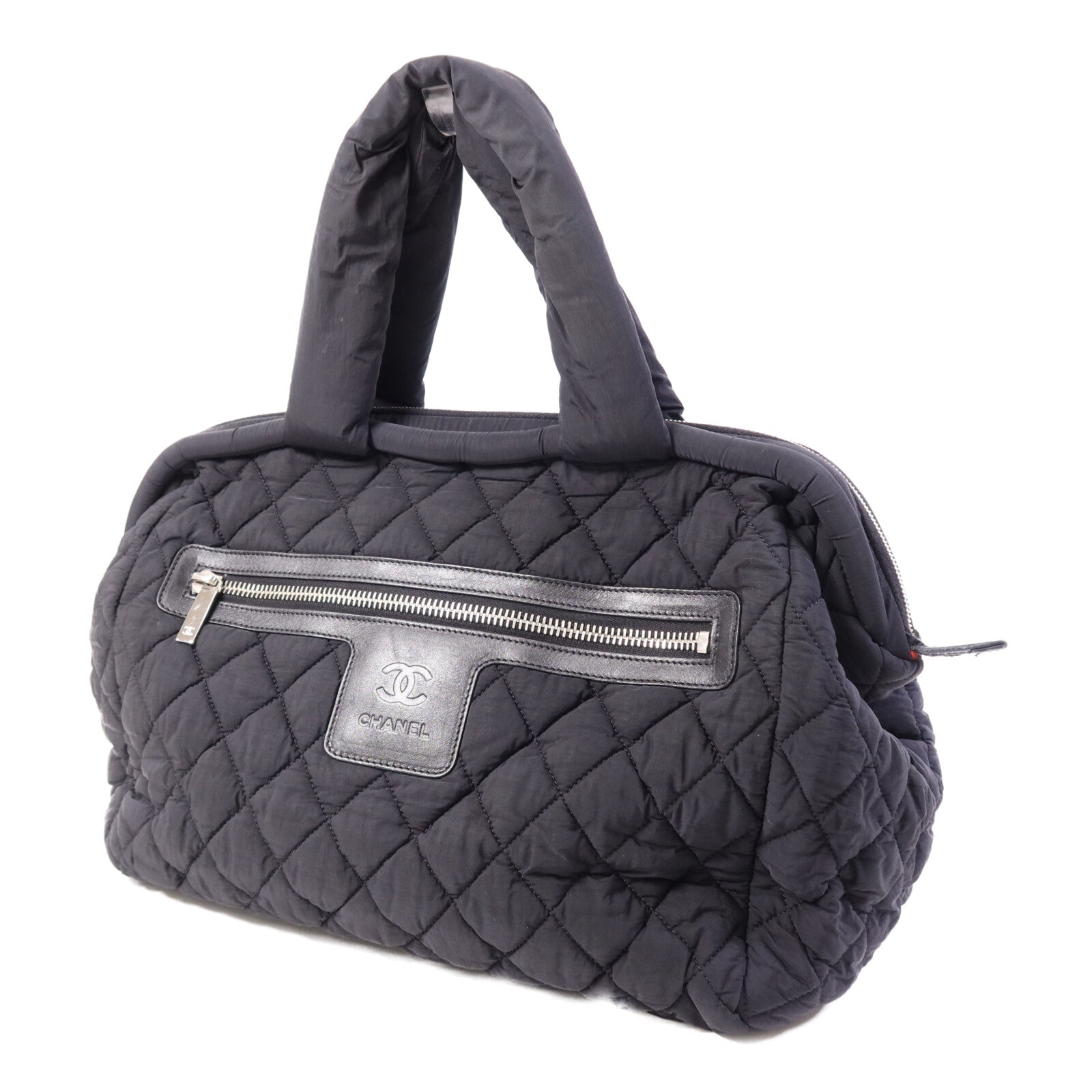 CHANEL 尼龍Coco CoCoon銀扣手挽袋