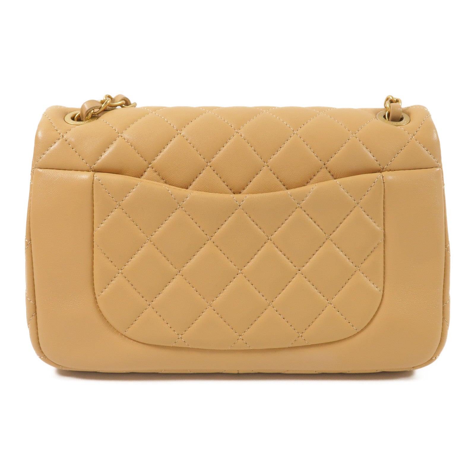 CHANEL 牛皮皮革Flap Bag鏈帶肩背袋