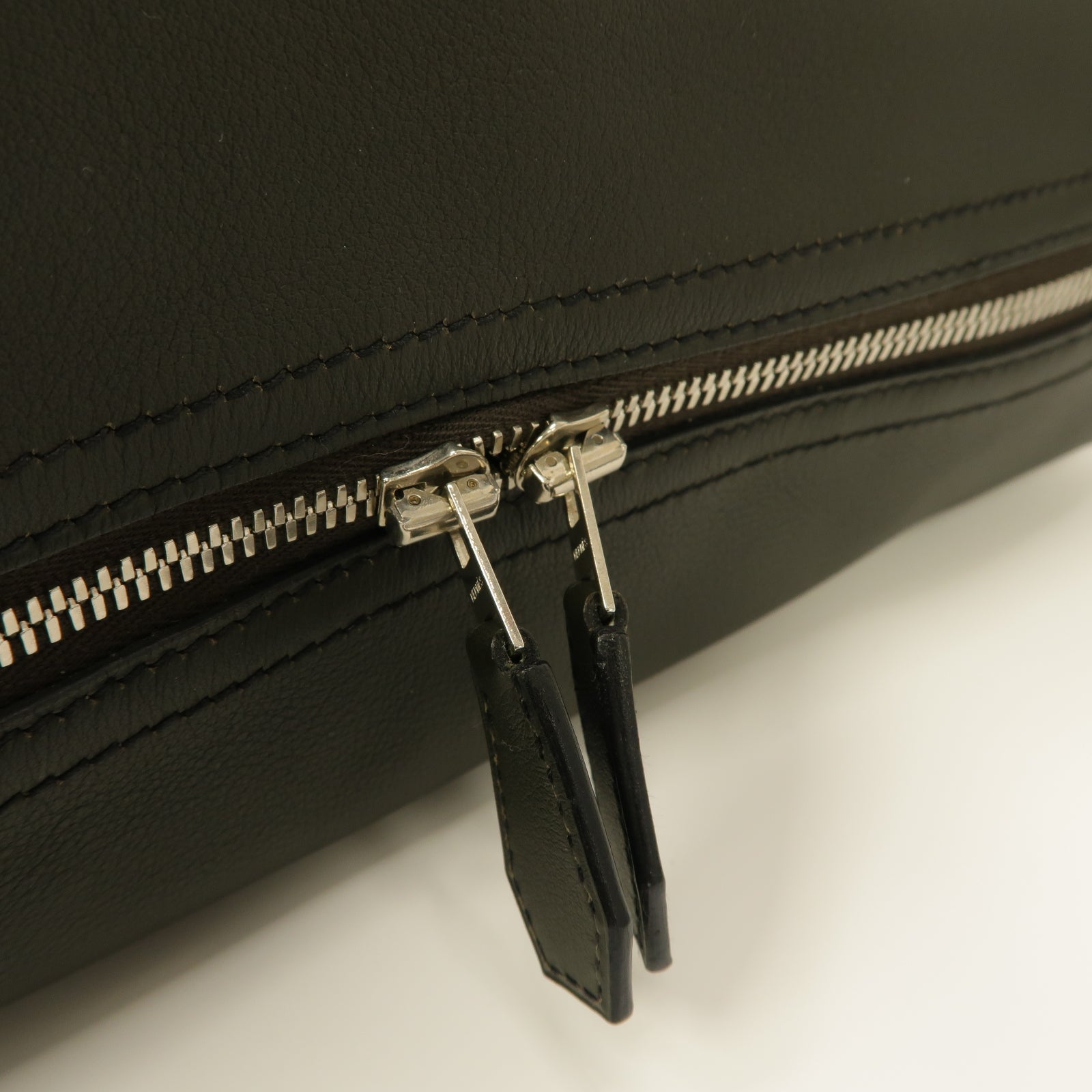 HERMES 【激減優惠】Evercolor皮革Shoulder Bag銀扣肩背袋深綠色