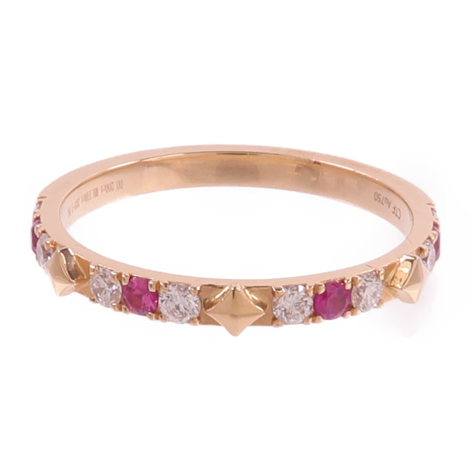 JEWELRY 18K玫瑰金Ruby Ring紅寶石/鑽石戒指