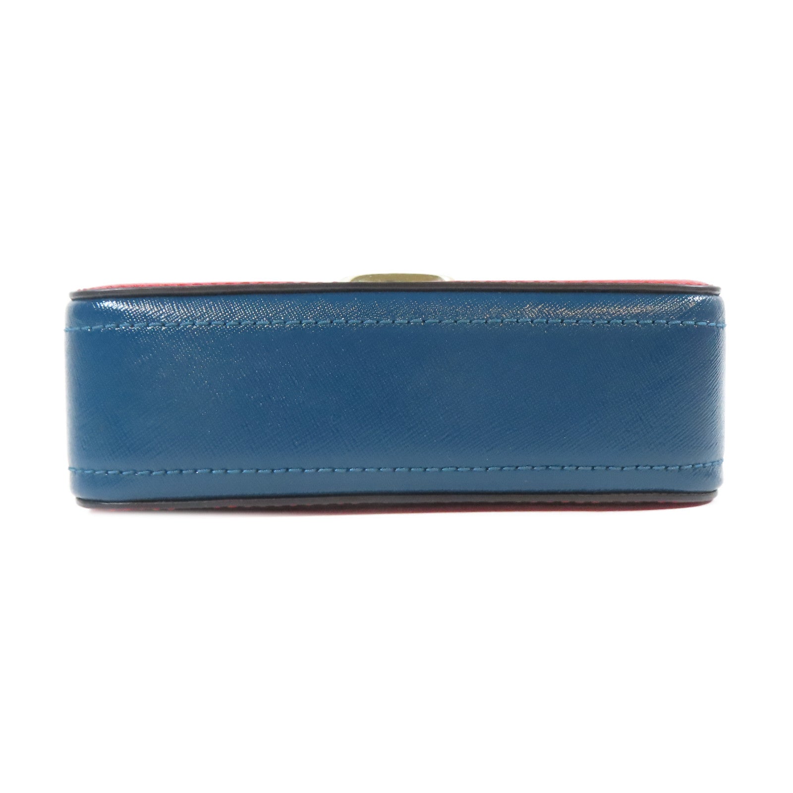 MARC JACOBS 牛皮皮革Shoulder Bag金扣肩背袋紅色/藍色/紫紅色