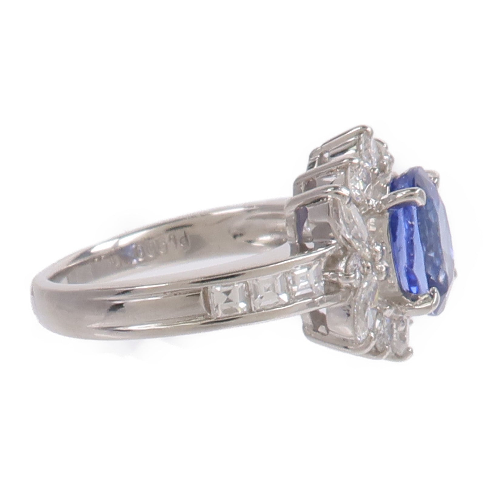 JEWELRY PT900鉑金Sapphire Diamond Ring藍寶石/鑽石戒指
