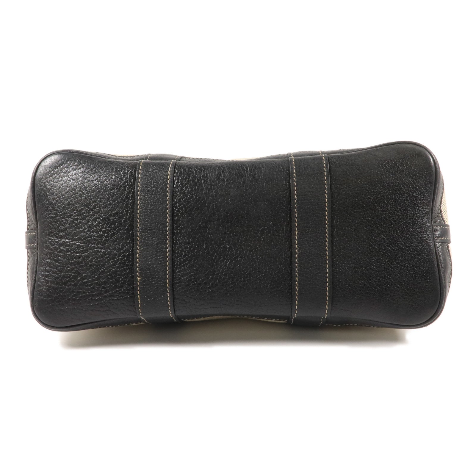 HERMES 帆布/牛皮皮革Garden Party TPM With Strap手挽袋Noir