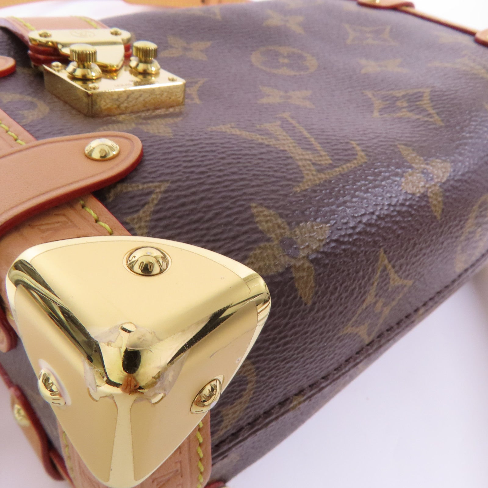 LOUIS VUITTON Monogram Side Trunk PM金扣手挽肩背兩用袋