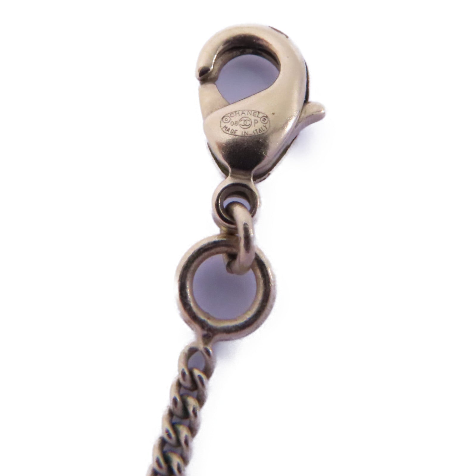 CHANEL PVC/金屬Necklace項鍊粉紅色/金色