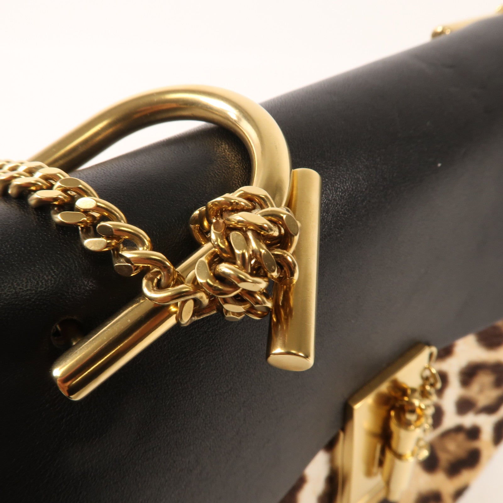 Chloe 馬毛Chain Shoulder金扣鏈帶肩背袋