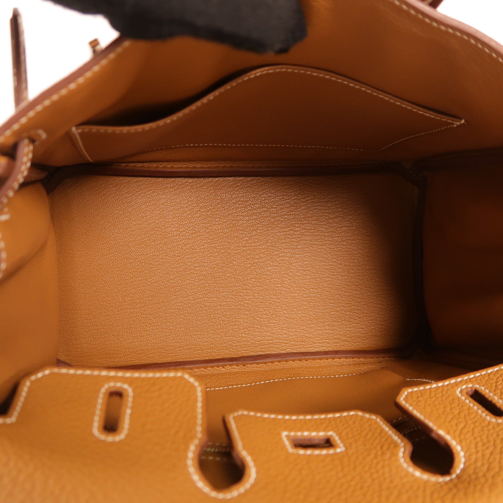 HERMES 【激減優惠】Togo皮革Birkin 25銀扣手挽袋Gold