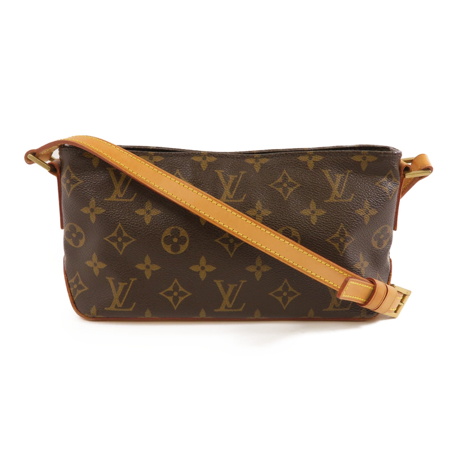 LOUIS VUITTON Monogram Trotteur金扣肩背袋啡色