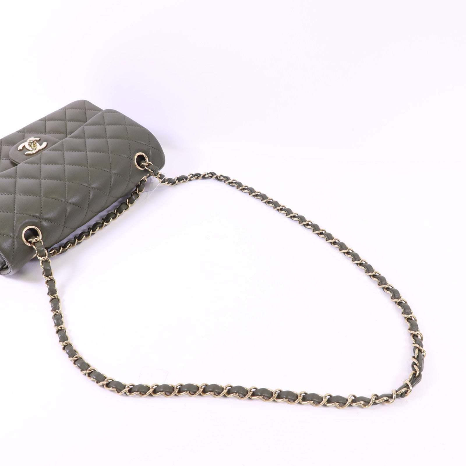 CHANEL 羊皮皮革Classic 23金扣鏈帶肩背袋