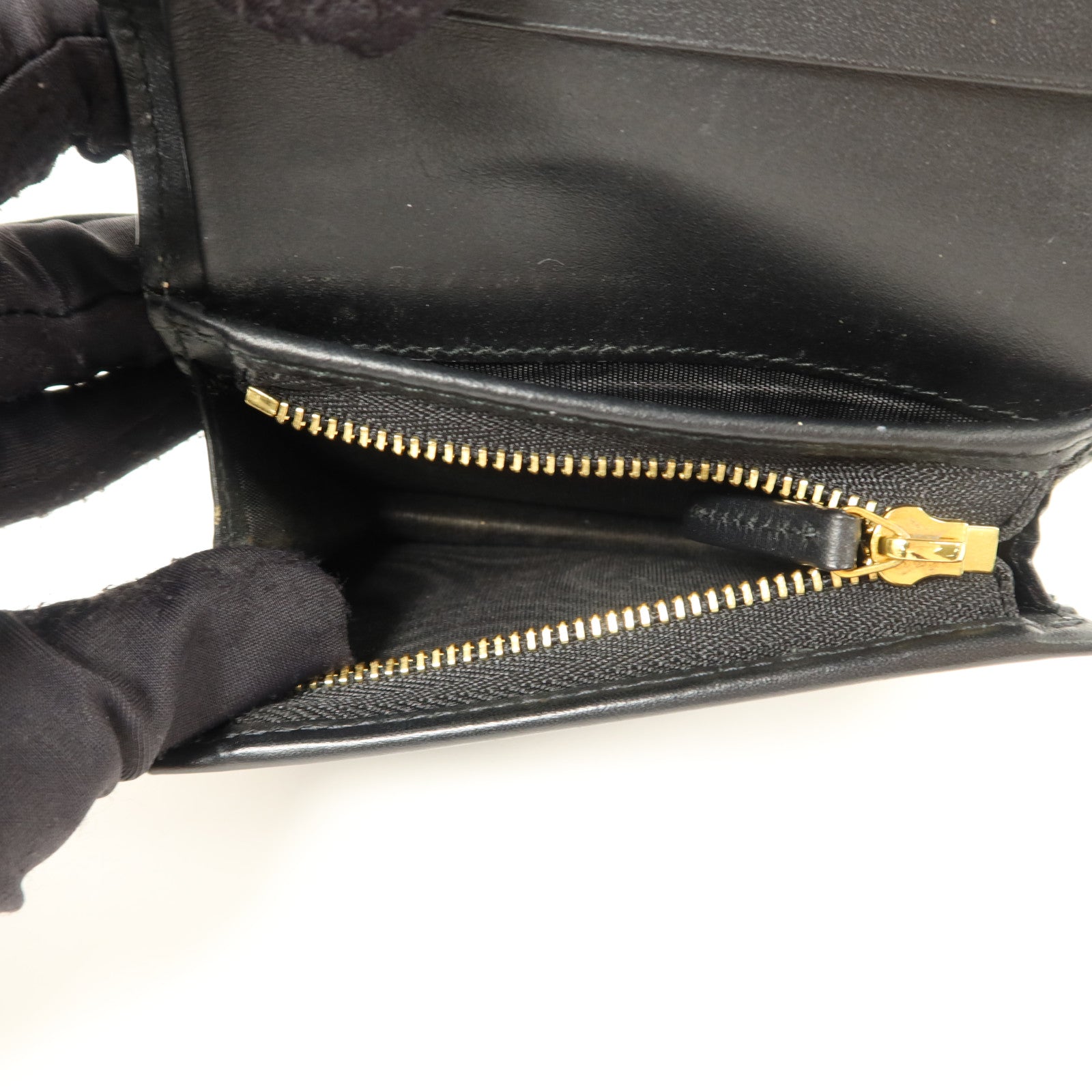 GUCCI 塗層帆布/牛皮皮革GG Supreme Bees Folded Wallet錢包