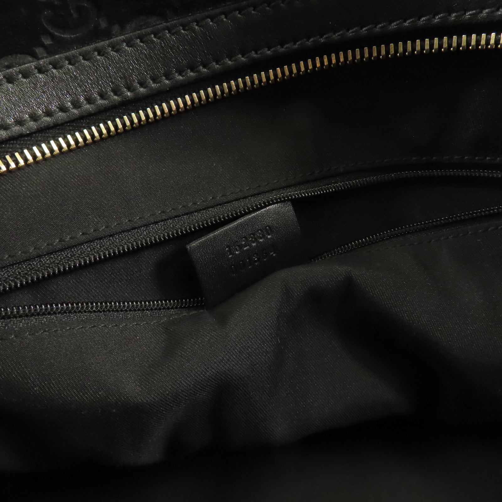 GUCCI GG GHW Hand Bag Suede/Leather 162880 Black