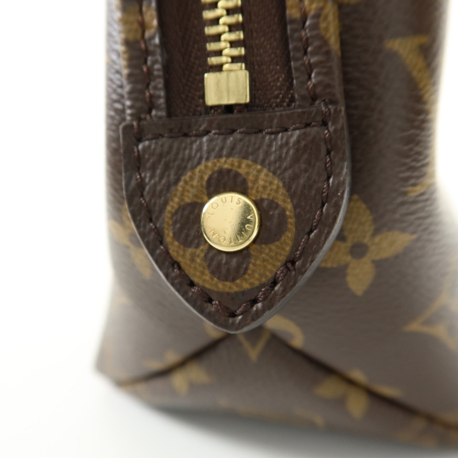 LOUIS VUITTON Monogram Petit Palais金扣手挽肩背兩用袋棕色