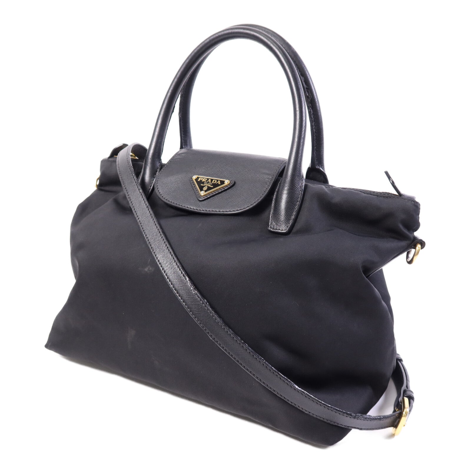 PRADA 尼龍2 Way Shoulder Bag金扣手挽肩背兩用袋