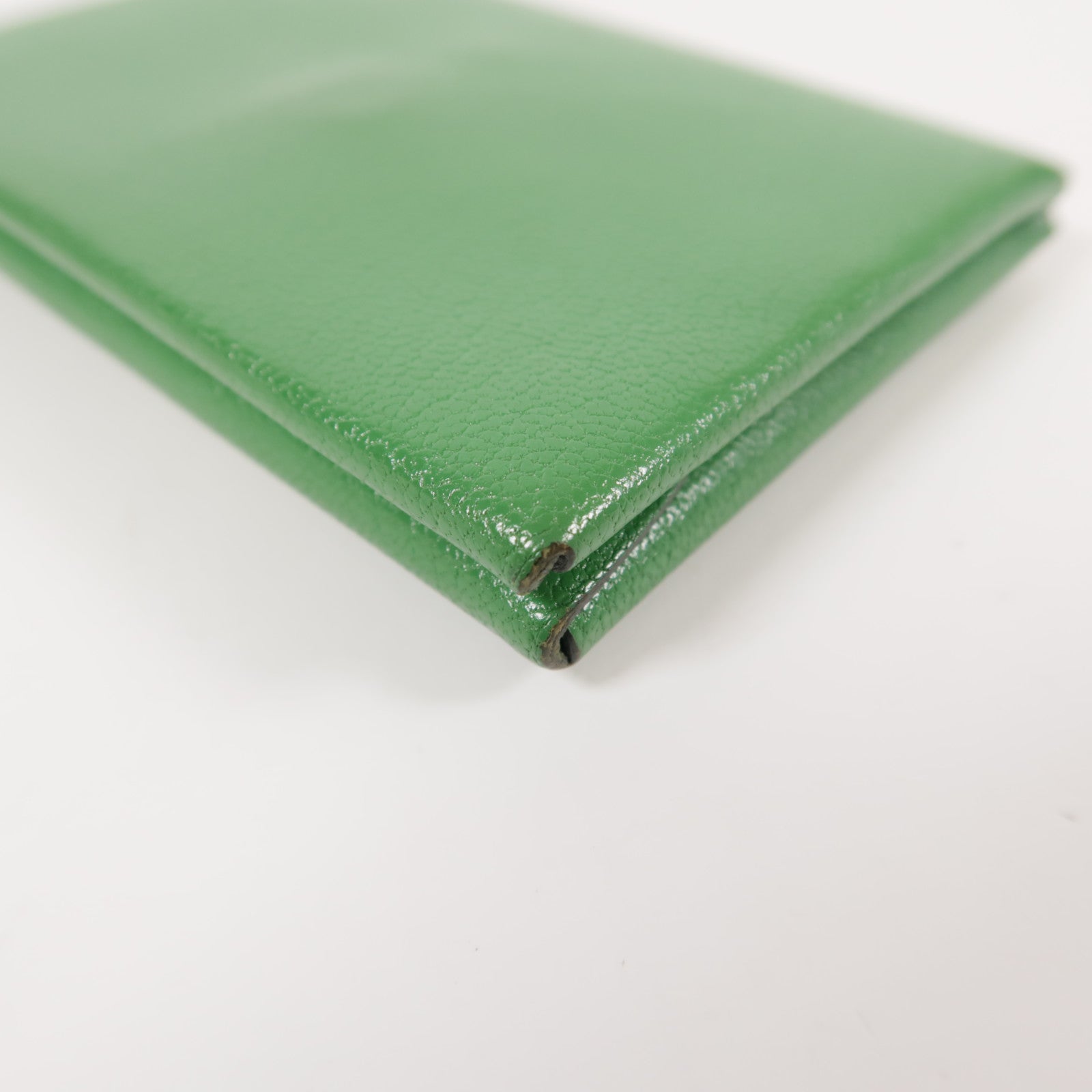 HERMES Chevre皮革Calvi Duo銀扣卡片套