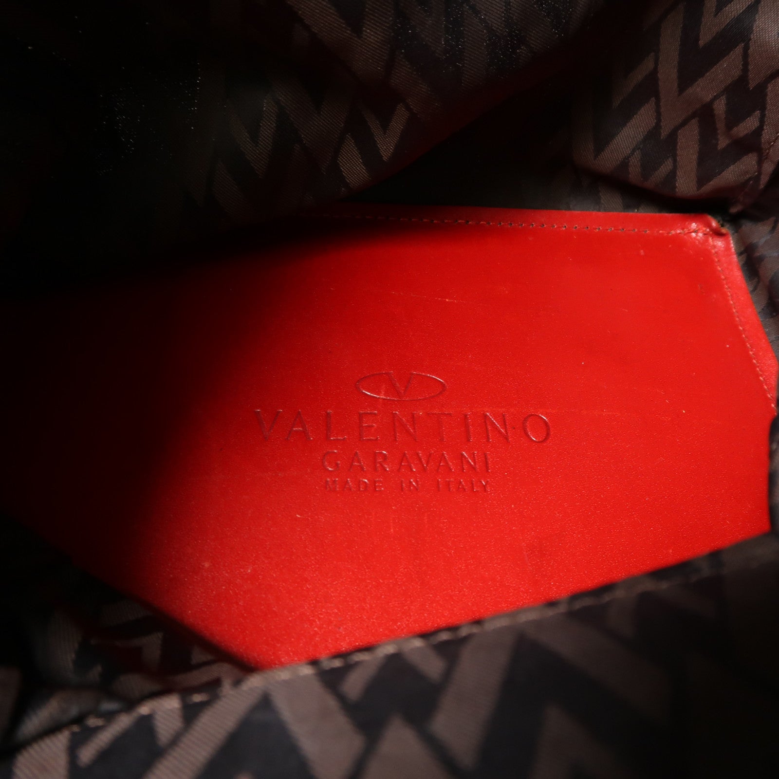 Valentino 帆布/皮革Tote Bag銀扣手挽袋啡色