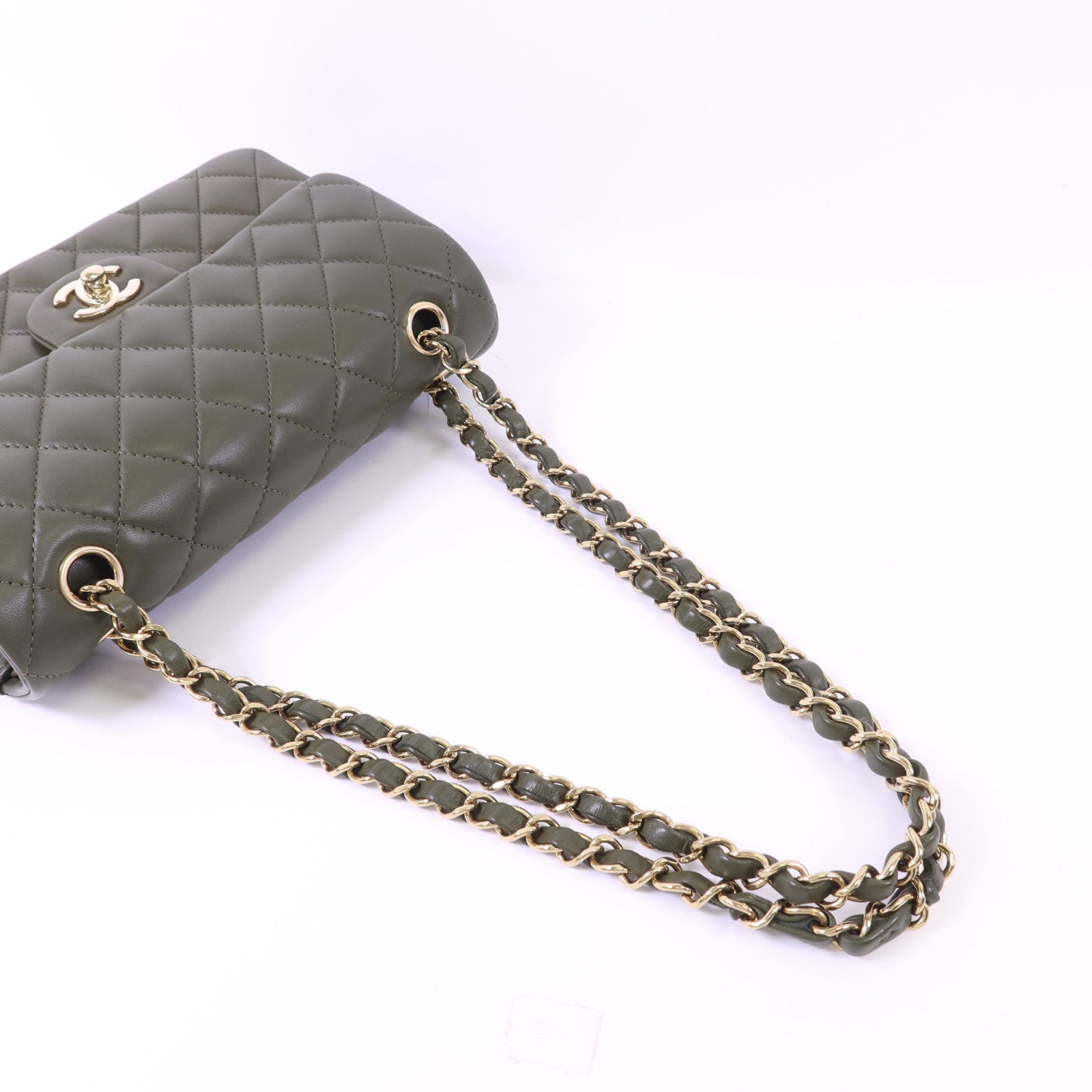 CHANEL 羊皮皮革Classic 23金扣鏈帶肩背袋