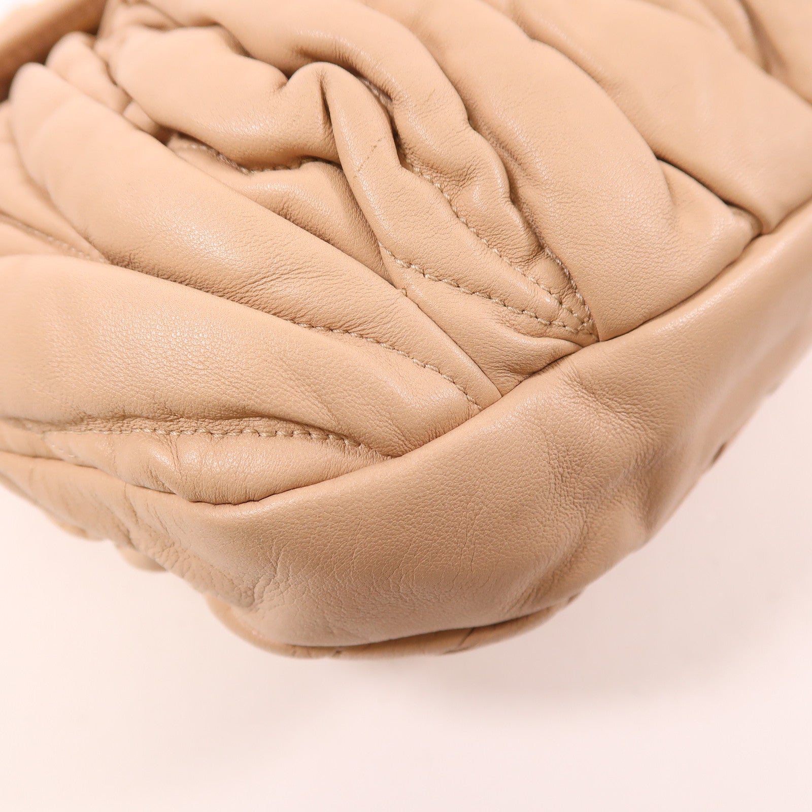 Miu Miu GHW Coffer 2 Way Shoulder Bag Lambskin Leather Pink