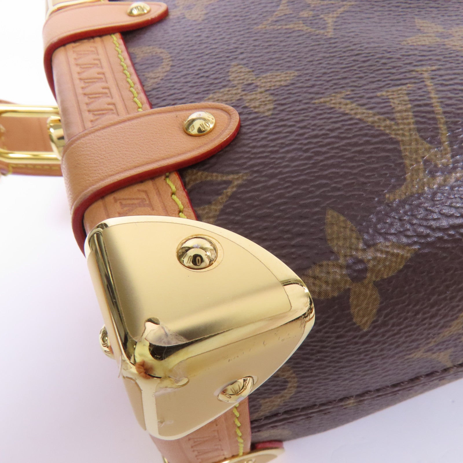 LOUIS VUITTON Monogram Side Trunk PM金扣手挽肩背兩用袋