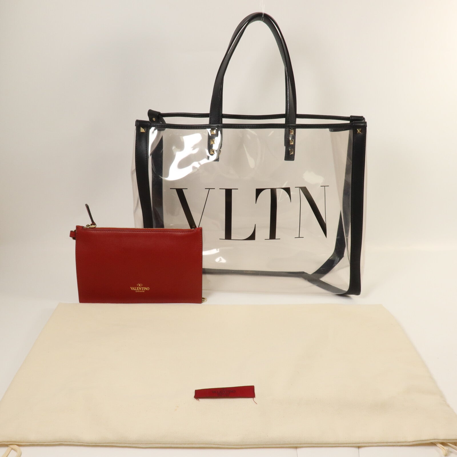 Valentino PVC/牛皮皮革Tote Bag手挽袋