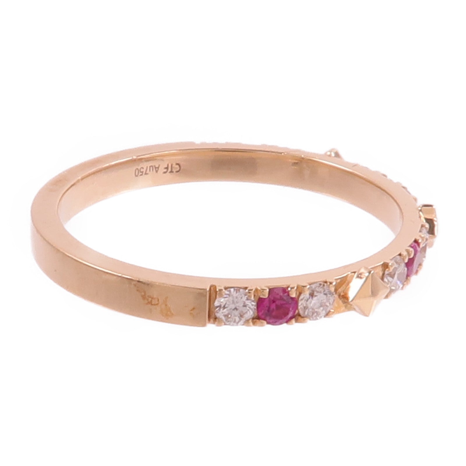JEWELRY 18K玫瑰金Ruby Ring紅寶石/鑽石戒指